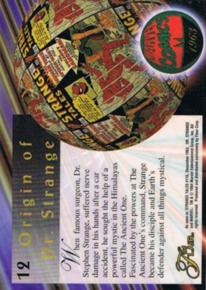 Fleer Marvel Annual Flair '94 Base Card 12 Dr. Strange