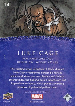 Upper Deck Marvel Premier Base Card 14 Luke Cage