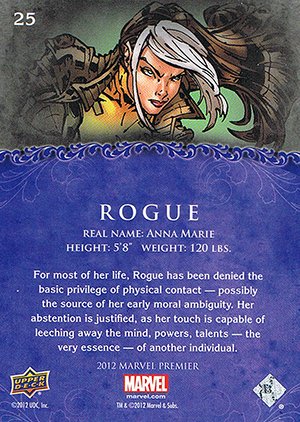 Upper Deck Marvel Premier Base Card 25 Rogue