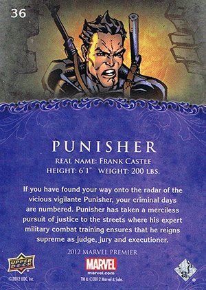 Upper Deck Marvel Premier Base Card 36 Punisher