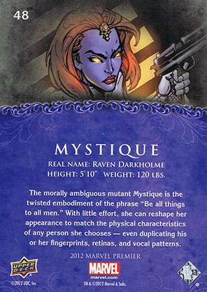 Upper Deck Marvel Premier Base Card 48 Mystique