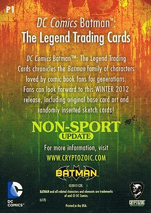 Cryptozoic Batman: The Legend Promos P1  Non-Sport Update