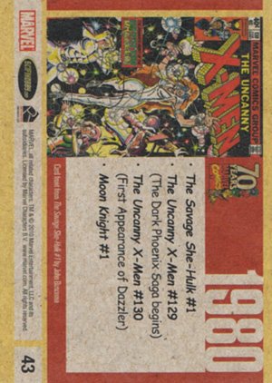 Rittenhouse Archives Marvel 70th Anniversary Base Card 43 1980
