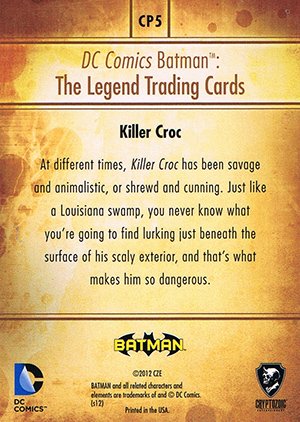 Cryptozoic Batman: The Legend Circus of Villains Posters CP5 Killer Croc