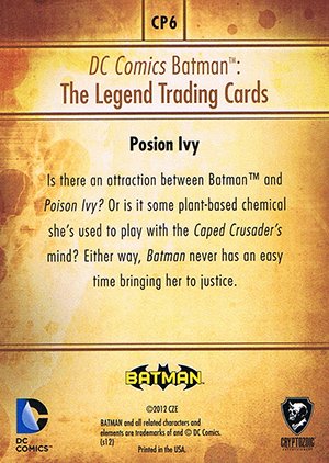 Cryptozoic Batman: The Legend Circus of Villains Posters CP6 Poison Ivy