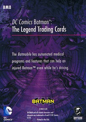 Cryptozoic Batman: The Legend The Batmobile Card BM8 
