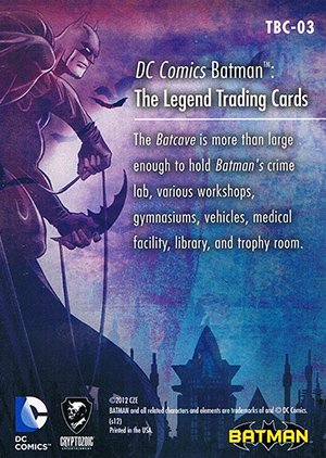 Cryptozoic Batman: The Legend The Batcave Card TBC-03 