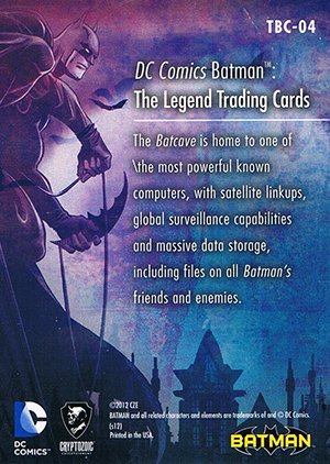 Cryptozoic Batman: The Legend The Batcave Card TBC-04 