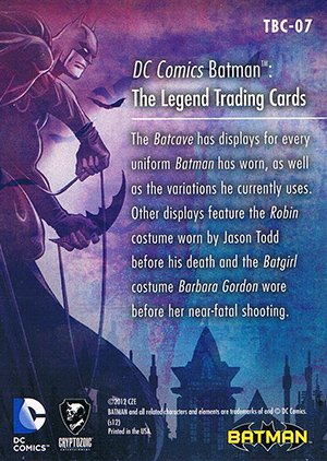 Cryptozoic Batman: The Legend The Batcave Card TBC-07 