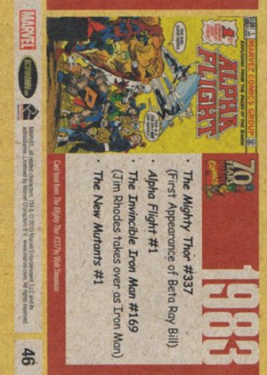 Rittenhouse Archives Marvel 70th Anniversary Base Card 46 1983