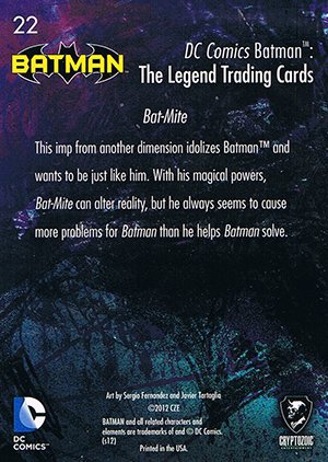 Cryptozoic Batman: The Legend Parallel Foil Card 22 Bat-Mite