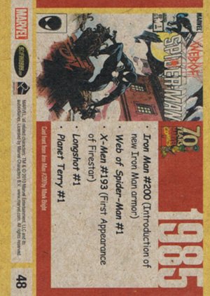Rittenhouse Archives Marvel 70th Anniversary Base Card 48 1985