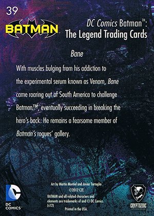 Cryptozoic Batman: The Legend Parallel Foil Card 39 Bane