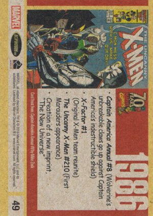 Rittenhouse Archives Marvel 70th Anniversary Base Card 49 1986