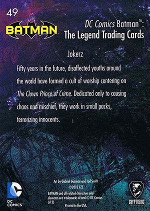 Cryptozoic Batman: The Legend Parallel Foil Card 49 Jokerz