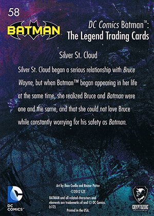 Cryptozoic Batman: The Legend Parallel Foil Card 58 Silver St. Cloud