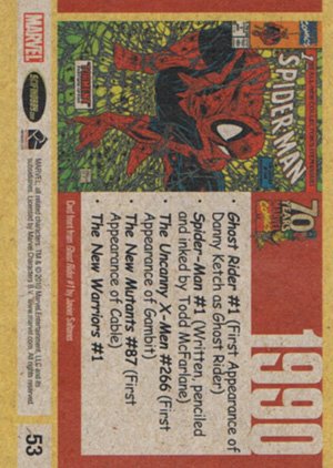 Rittenhouse Archives Marvel 70th Anniversary Base Card 53 1990