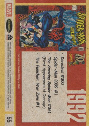 Rittenhouse Archives Marvel 70th Anniversary Base Card 55 1992