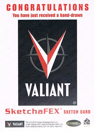 Rittenhouse Archives Valiant Preview Trading Card Set Sketch Card  Frank Kadar