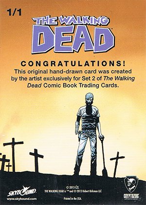Cryptozoic The Walking Dead Comic Book Series 2 Sketch Card  Brandon Baselice