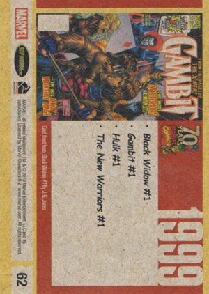 Rittenhouse Archives Marvel 70th Anniversary Base Card 62 1999