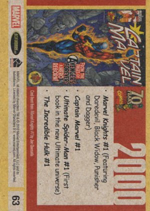 Rittenhouse Archives Marvel 70th Anniversary Base Card 63 2000