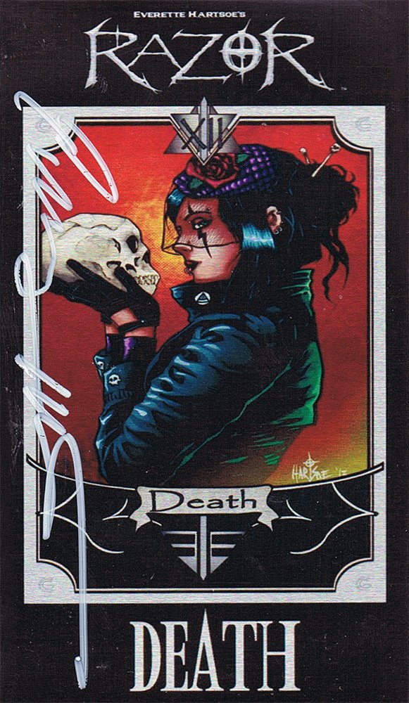 Hartsoe Studios Razor: Scars Metal Tarot Card  Death
