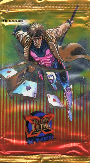 Fleer X-Men '95 Fleer Ultra   Empty Wrapper (Gambit)