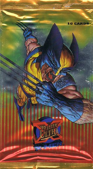 Fleer X-Men '95 Fleer Ultra   Empty Wrapper (Wolverine)