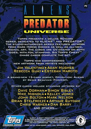 Topps Aliens/Predator Universe Promos P2 The Deadliest of Species