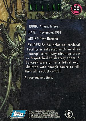 Topps Aliens/Predator Universe Base Card 38 Aliens: Tribes