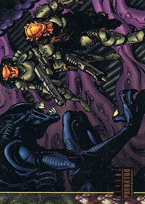 Topps Aliens/Predator Universe Base Card 62 The objective of the older Hunters is to pen