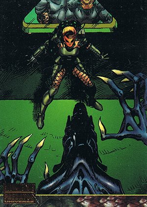 Topps Aliens/Predator Universe Base Card 67 Machiko leads the Alien Queen to the ship's