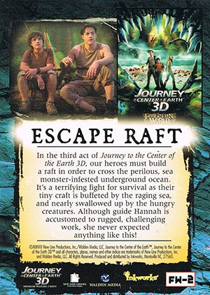 Inkworks Journey to the Center of the Earth 3D Forgotten World Puzzle Card FW-2 Escape Raft