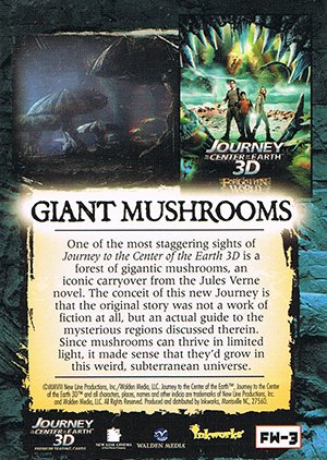 Inkworks Journey to the Center of the Earth 3D Forgotten World Puzzle Card FW-3 Giant Mushrooms