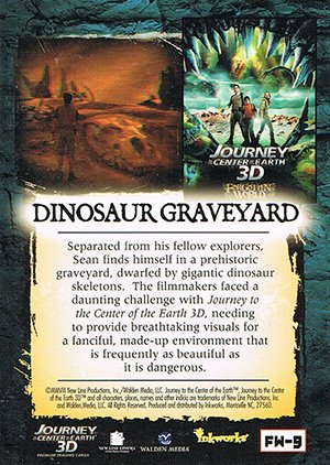 Inkworks Journey to the Center of the Earth 3D Forgotten World Puzzle Card FW-9 Dinosaur Graveyard