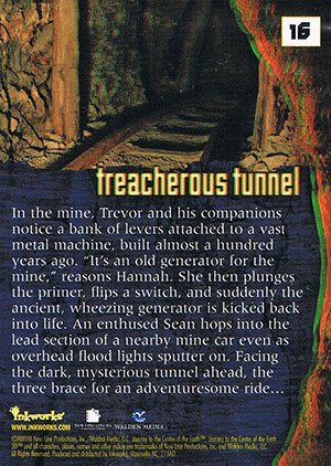Inkworks Journey to the Center of the Earth 3D Base Card 16 Treacherous Tunnel