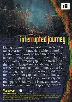 Inkworks Journey to the Center of the Earth 3D Base Card 18 Interrupted Journey