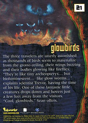 Inkworks Journey to the Center of the Earth 3D Base Card 21 Glowbirds