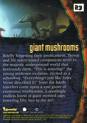 Inkworks Journey to the Center of the Earth 3D Base Card 23 Giant Mushrooms