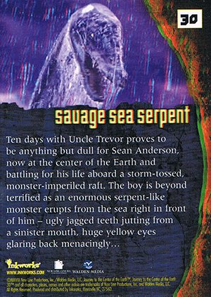 Inkworks Journey to the Center of the Earth 3D Base Card 30 Savage Sea Serpent
