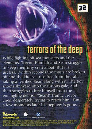 Inkworks Journey to the Center of the Earth 3D Base Card 32 Terrors of the Deep