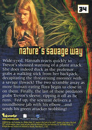 Inkworks Journey to the Center of the Earth 3D Base Card 34 Nature's Savage Way