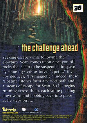 Inkworks Journey to the Center of the Earth 3D Base Card 36 The Challenge Ahead
