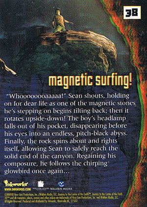Inkworks Journey to the Center of the Earth 3D Base Card 38 Magnetic Surfing!