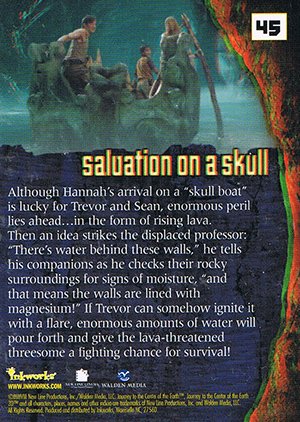 Inkworks Journey to the Center of the Earth 3D Base Card 45 Salvation on a Skull