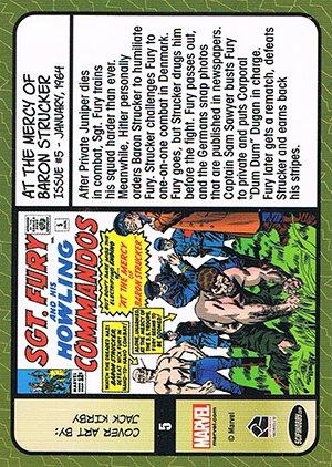 Rittenhouse Archives Sgt. Fury and His Howling Commandos Base Card 5 At the Mercy of Baron Strucker