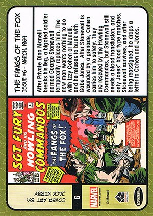 Rittenhouse Archives Sgt. Fury and His Howling Commandos Base Card 6 The Fangs of the Fox
