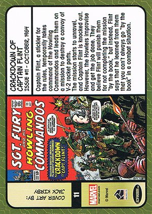 Rittenhouse Archives Sgt. Fury and His Howling Commandos Base Card 11 Crackdown of Captain Flint