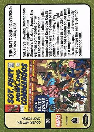 Rittenhouse Archives Sgt. Fury and His Howling Commandos Base Card 20 The Blitz Squad Strikes